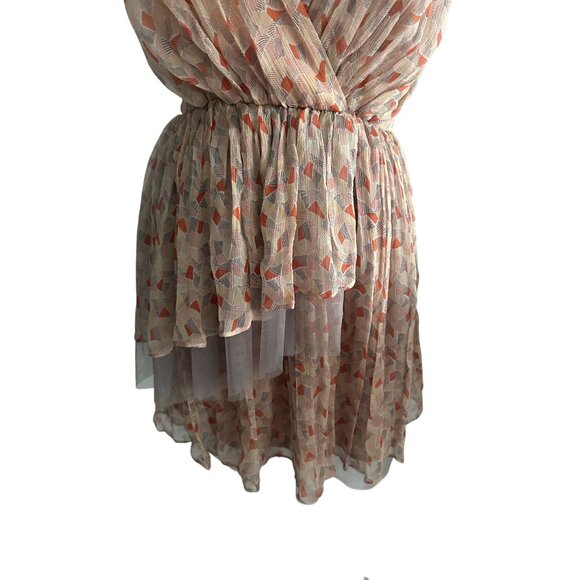 HYPE Tiered Patterned Ruffle Dress Size 4 NEW with tags - Picture 4 of 7